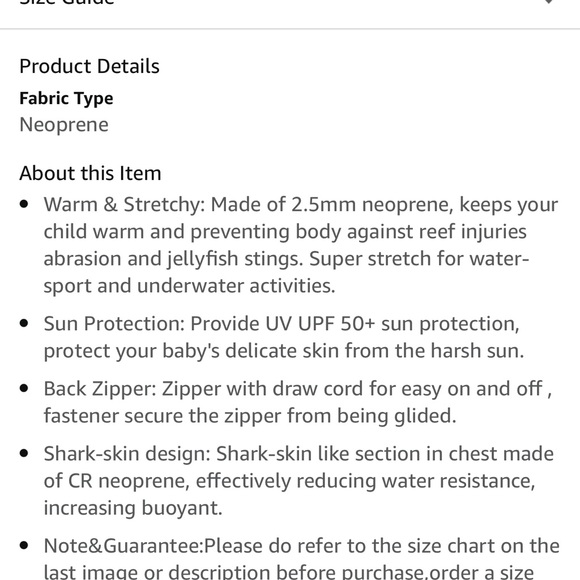 DIVE & SAIL Kids 2.5mm Wetsuit One Piece UV Protection Thermal Swimsuit - Picture 7 of 8